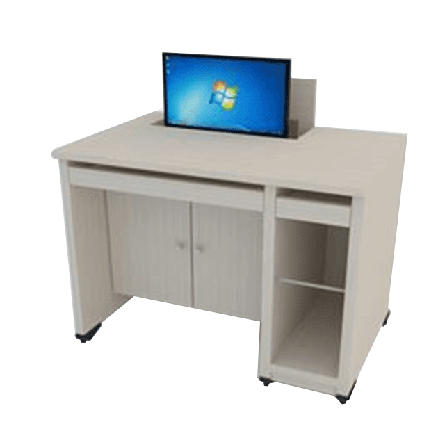 반자동 모니터 책상 (수동식)